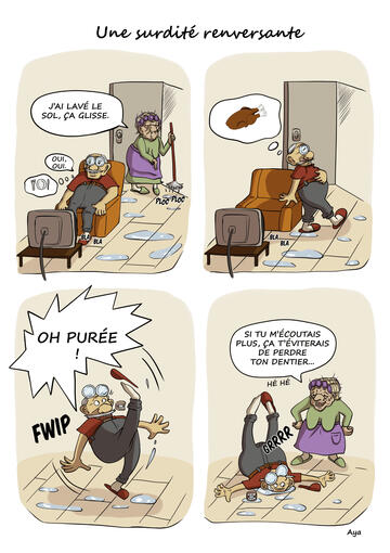 Un grand-père dur d'oreilles et gourmand se retrouve dans une situation renversante !